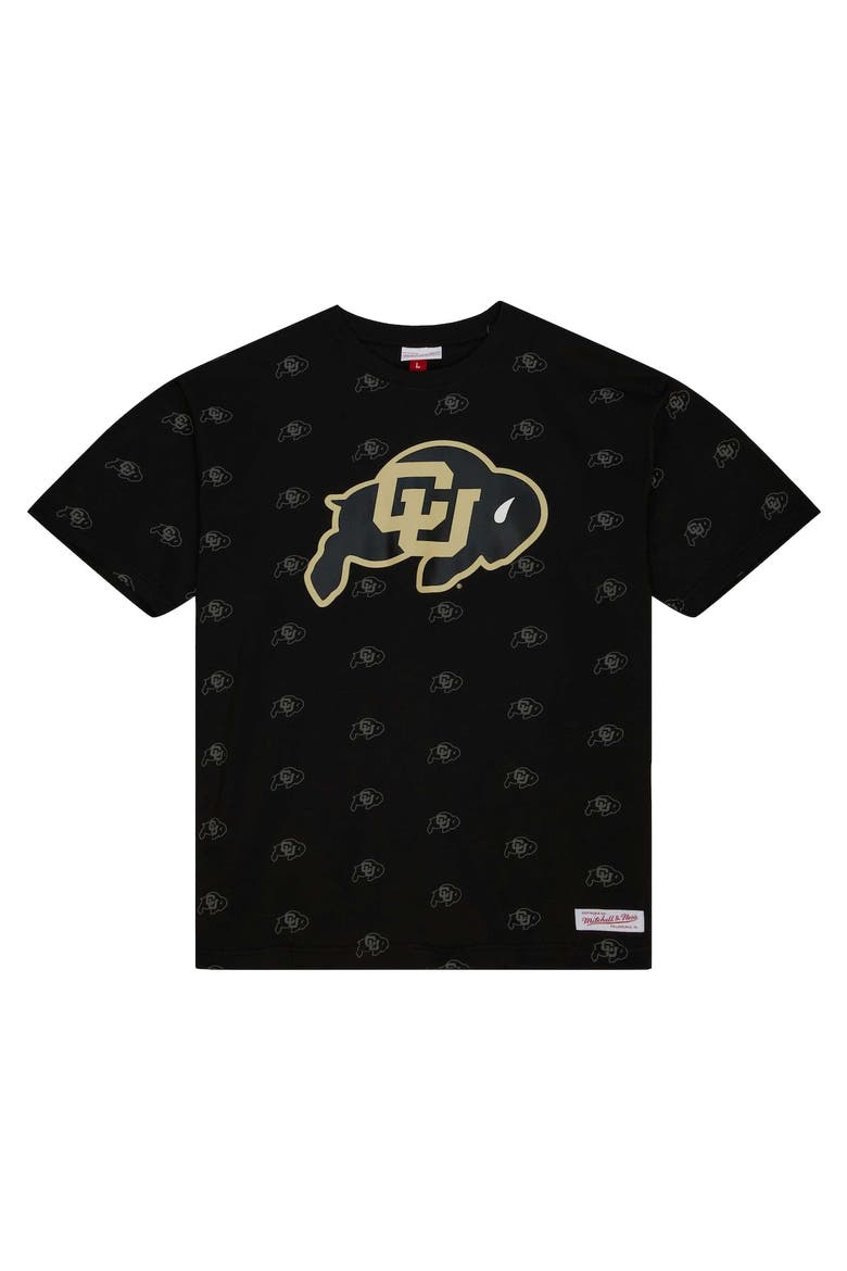 Men's Mitchell & Ness  Black Colorado Buffaloes Allover Print T-Shirt, Alternate, color, Black