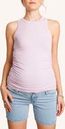 Nom Maternity The Tank Ruched Maternity Rib Tank