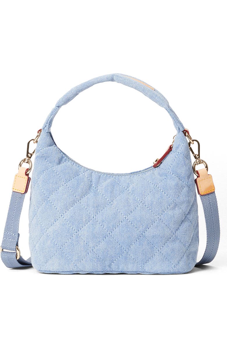 MZ Wallace Mini Metro Quilted Denim Hobo, Alternate, color,