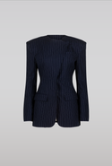 SAEMDI Pinstripe Suit Jacket
