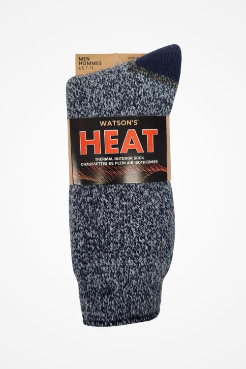 Watson's Mens Heat Thermal Crew Socks In Blue
