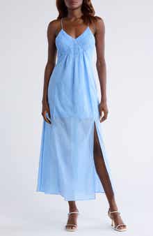 Steve Madden Brianna Side Slit Sleeveless Cotton Maxi Dress