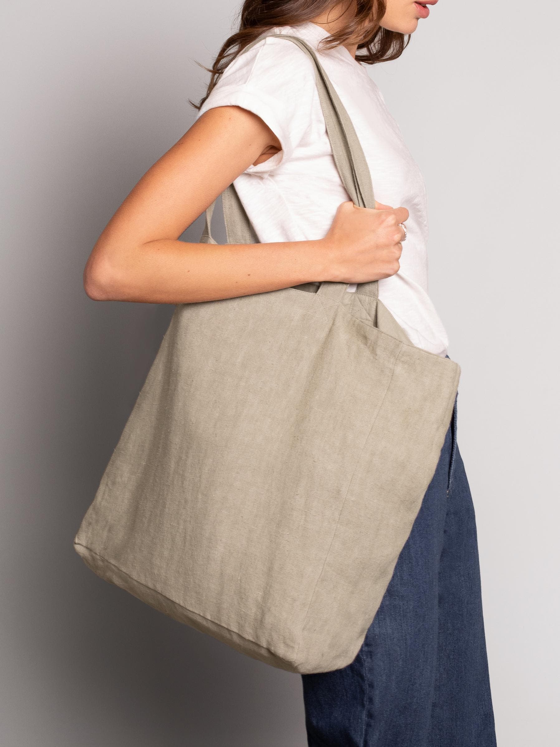 Celtic & Co. Linen Tote Bag, Alternate, color, Stone
