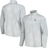 Tommy Bahama Men's Tommy Bahama Gray Pittsburgh Steelers Delray Frond IslandZone Half-Zip Sweatshirt