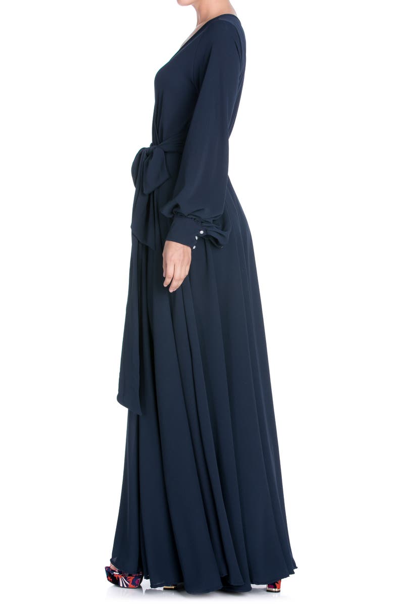 MEGHAN LA Lilypad Maxi Dress, Alternate, color, Navy