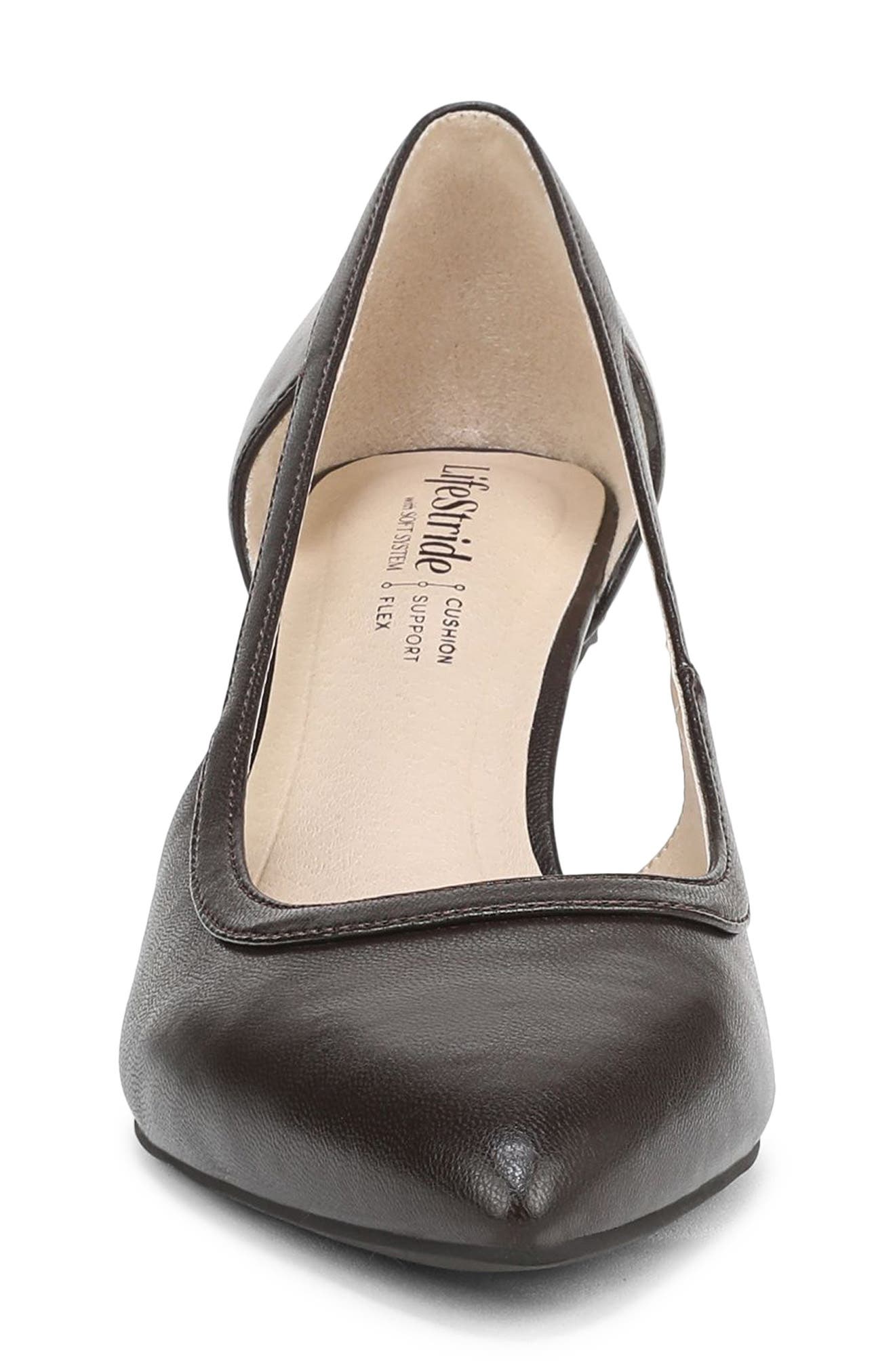 Alma Pointed Toe Pump, Alternate, color, DARK CHOCOLATE