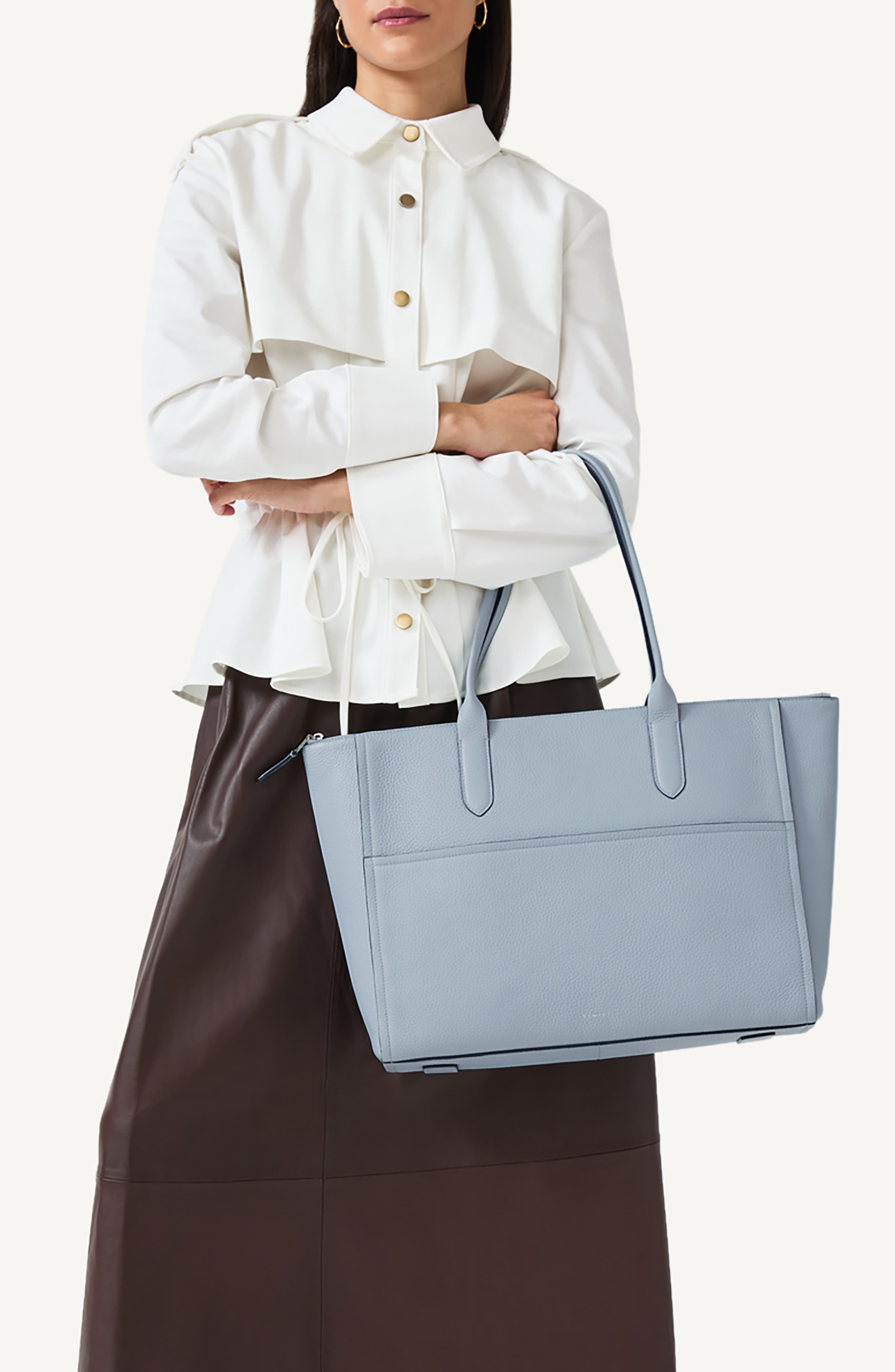 Radley Oak Street Medium Ziptop Tote Bag, Alternate, color, Smoke Blue