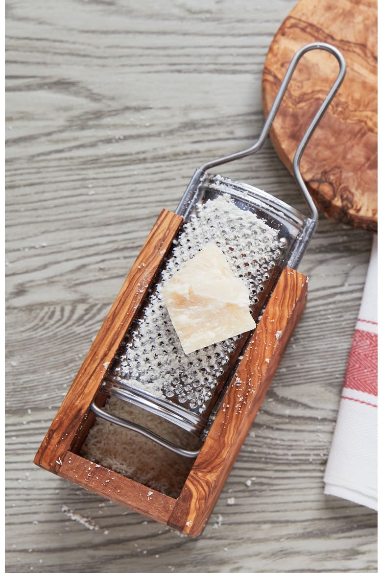 Olivewood Box Grater, Alternate, color, None