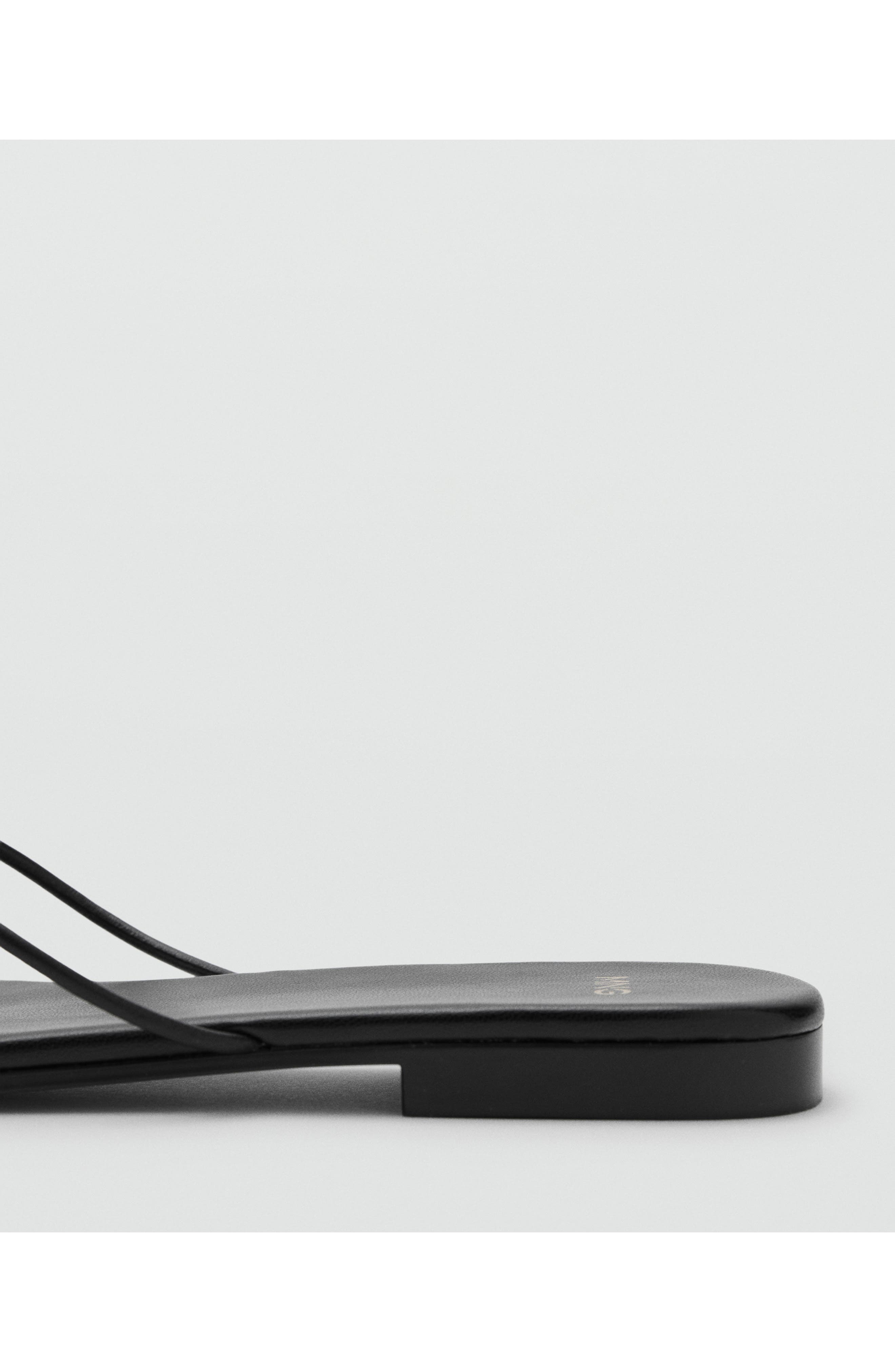 Metallic Detail Flip Flop, Alternate, color, BLACK