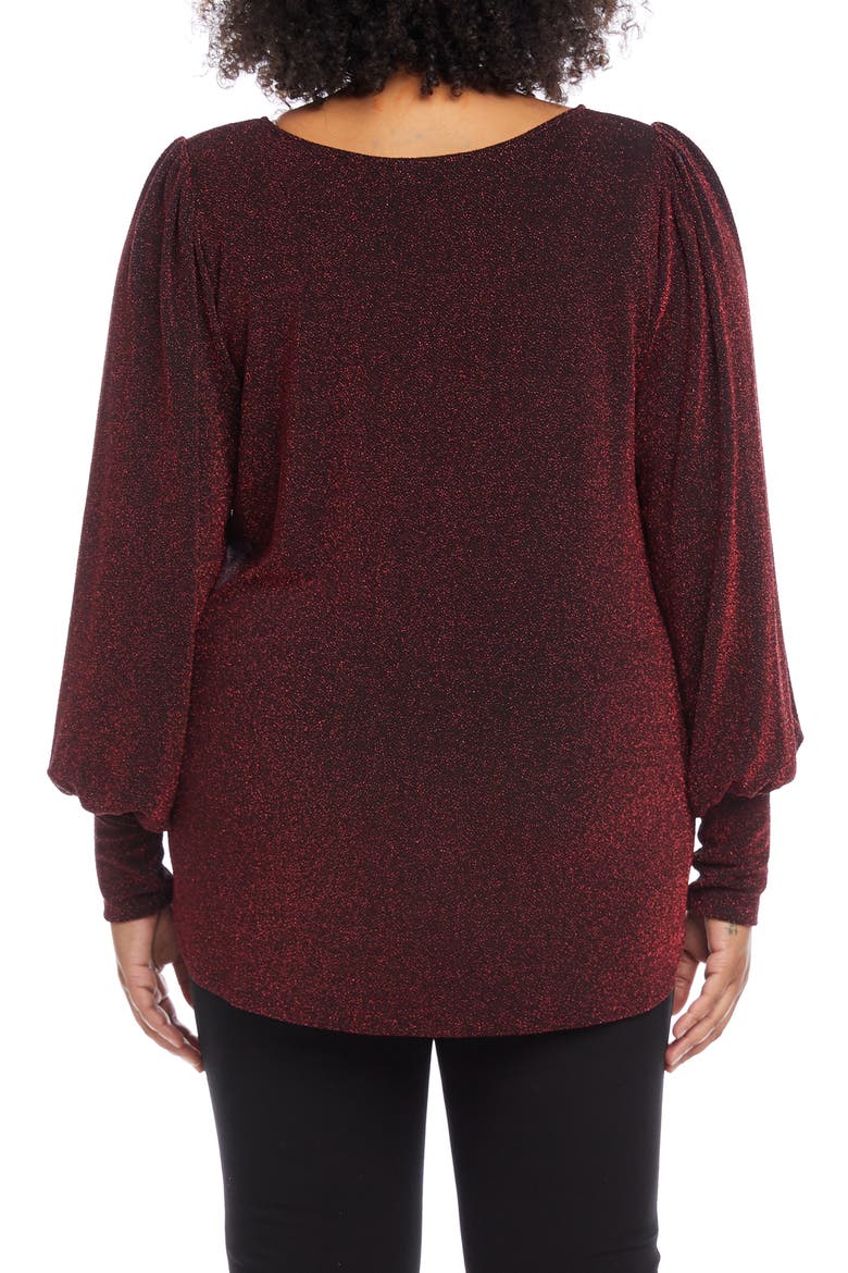 Blouson Sleeve Top, Alternate, color, RED