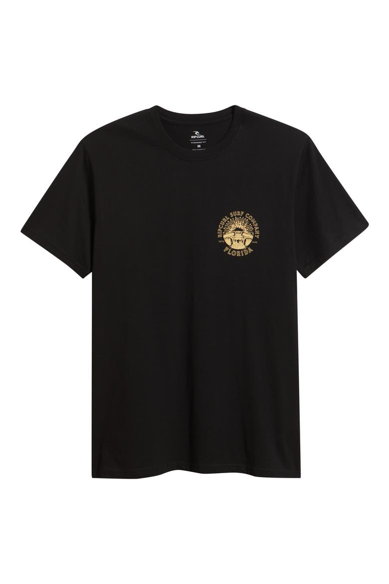 Sunrise Logo Cotton T-Shirt, Alternate, color, BLACK FLORIDA