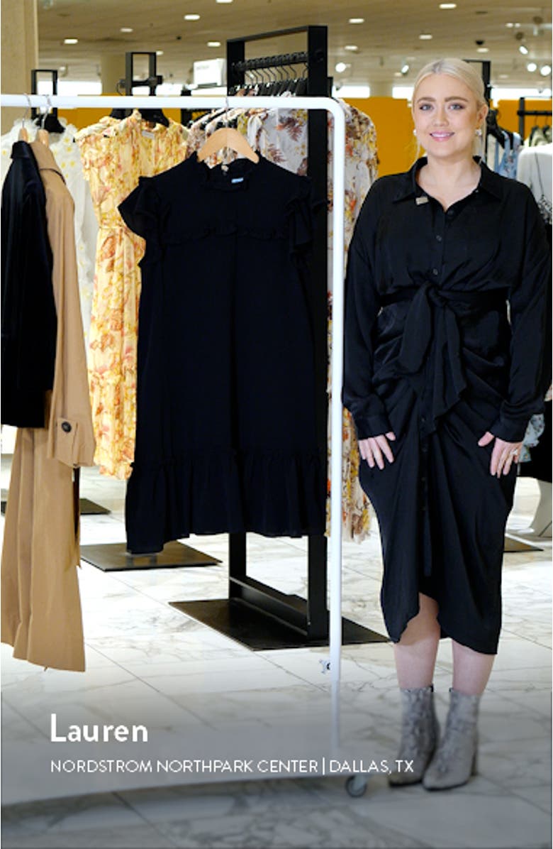 Mock Neck Ruffle Dress, sales video thumbnail