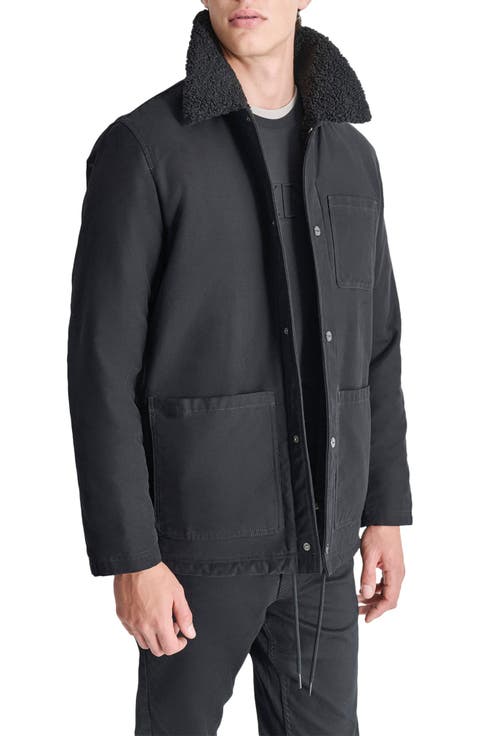 Faux Shearling Lined Chore Jacket