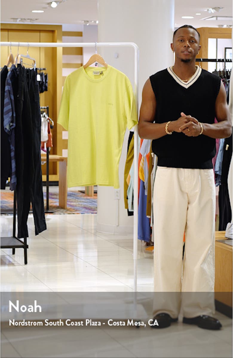 Duster Script Logo Embroidered T-Shirt, sales video thumbnail