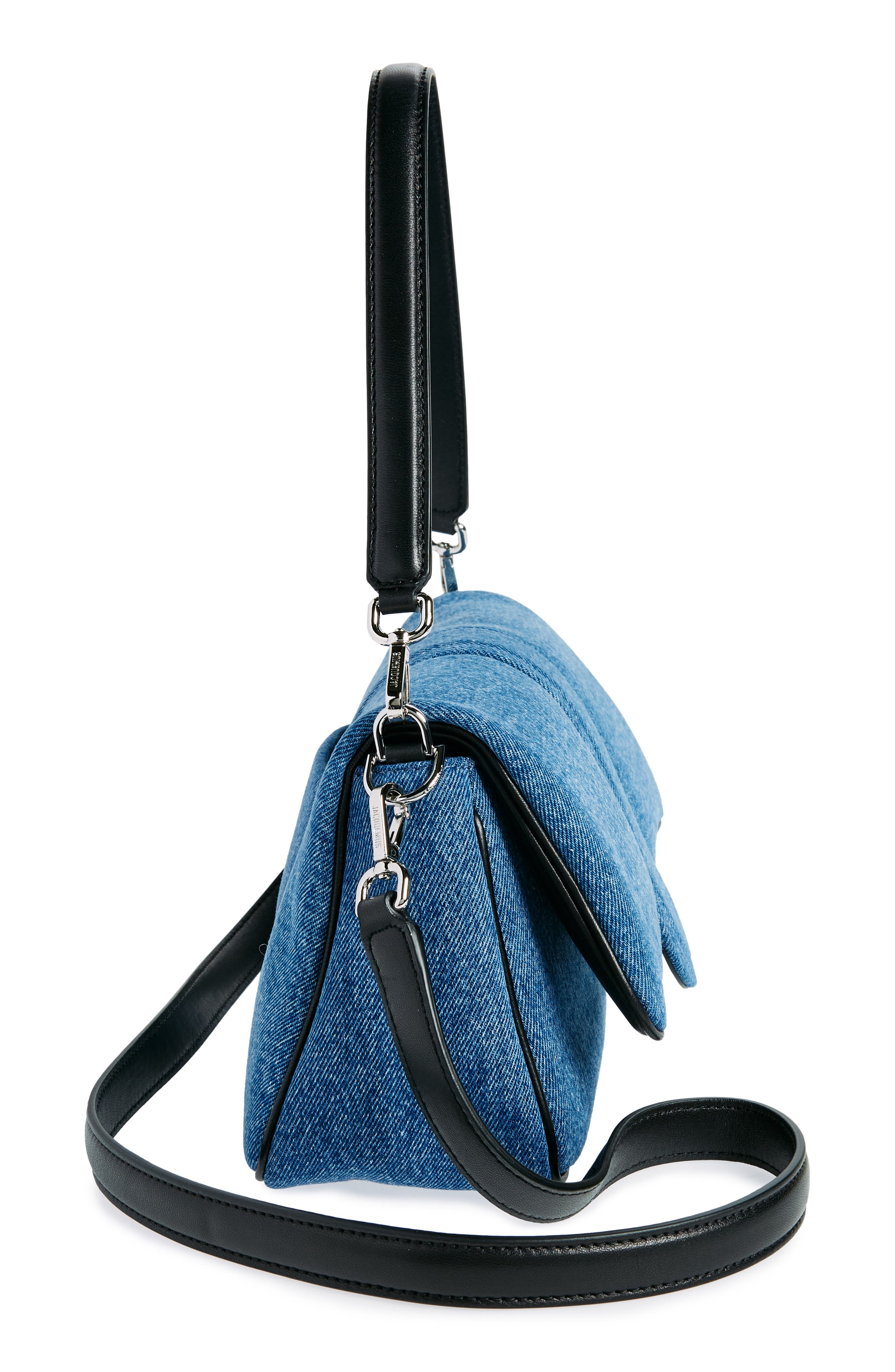Jacquemus Le Bambimou Denim Shoulder Bag, Alternate, color, 
