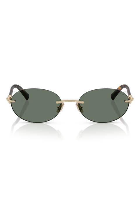 56mm Oval Sunglasses