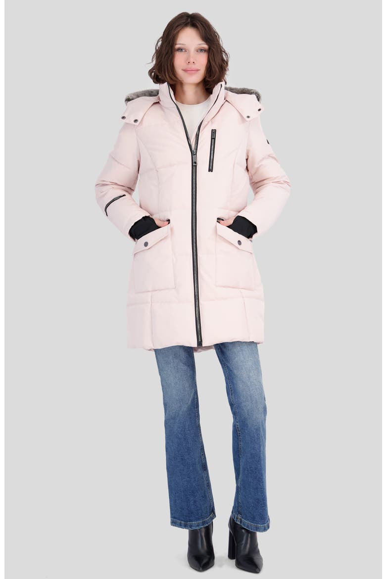 Water Resistant Faux Fur Trim Puffer Jacket, Alternate, color, PS3