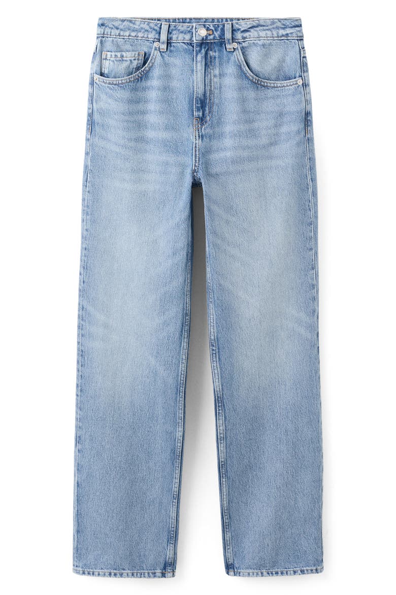 River Straight Leg Jeans, Alternate, color, MEDIUM BLUE