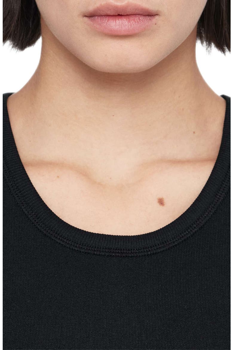 Teresa Scoop Neck T-Shirt, Alternate, color, JET BLACK