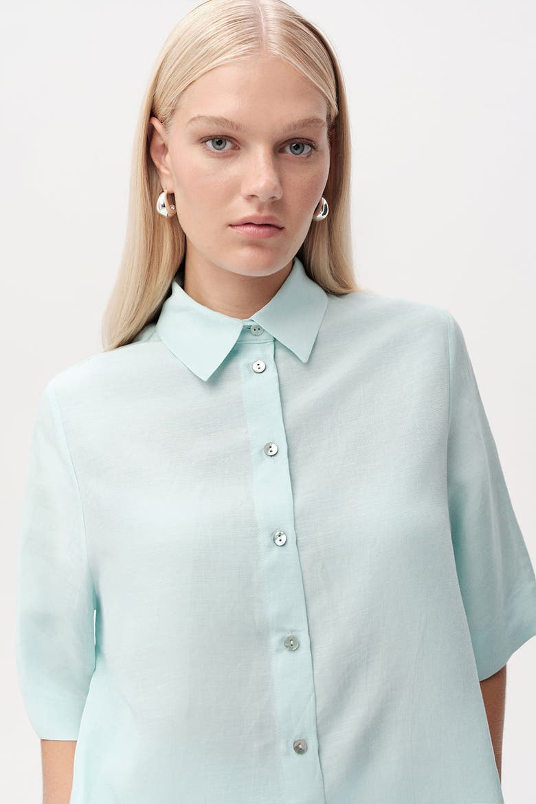 Calve Half Sleeve Shirt, Alternate, color, BLUE