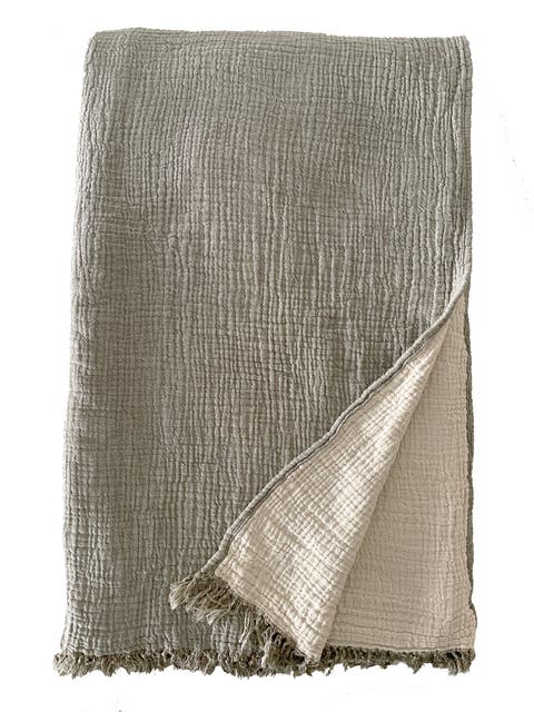 Crinkled Turkish Cotton Cuddle Throw