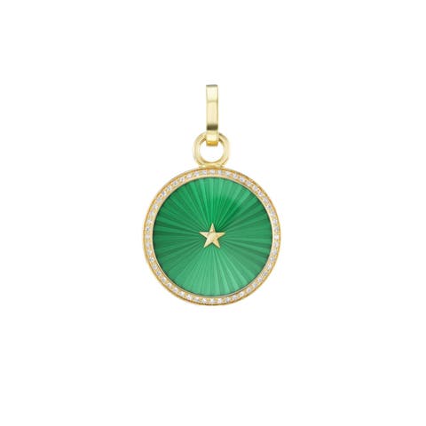 Carpe Diem Gold Charm with Green Dial