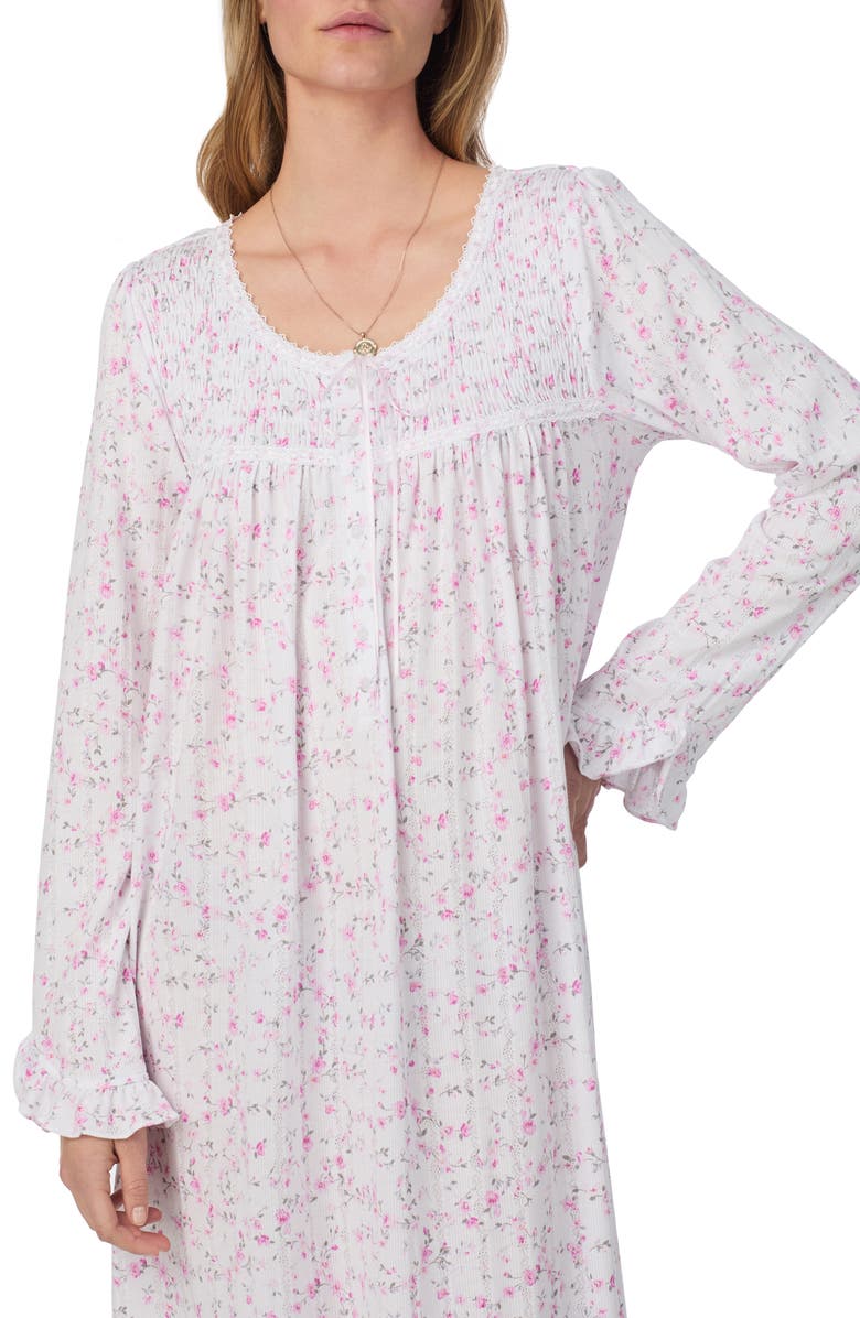 Eileen West Long Sleeve Ballet Nightgown, Alternate, color, Floral