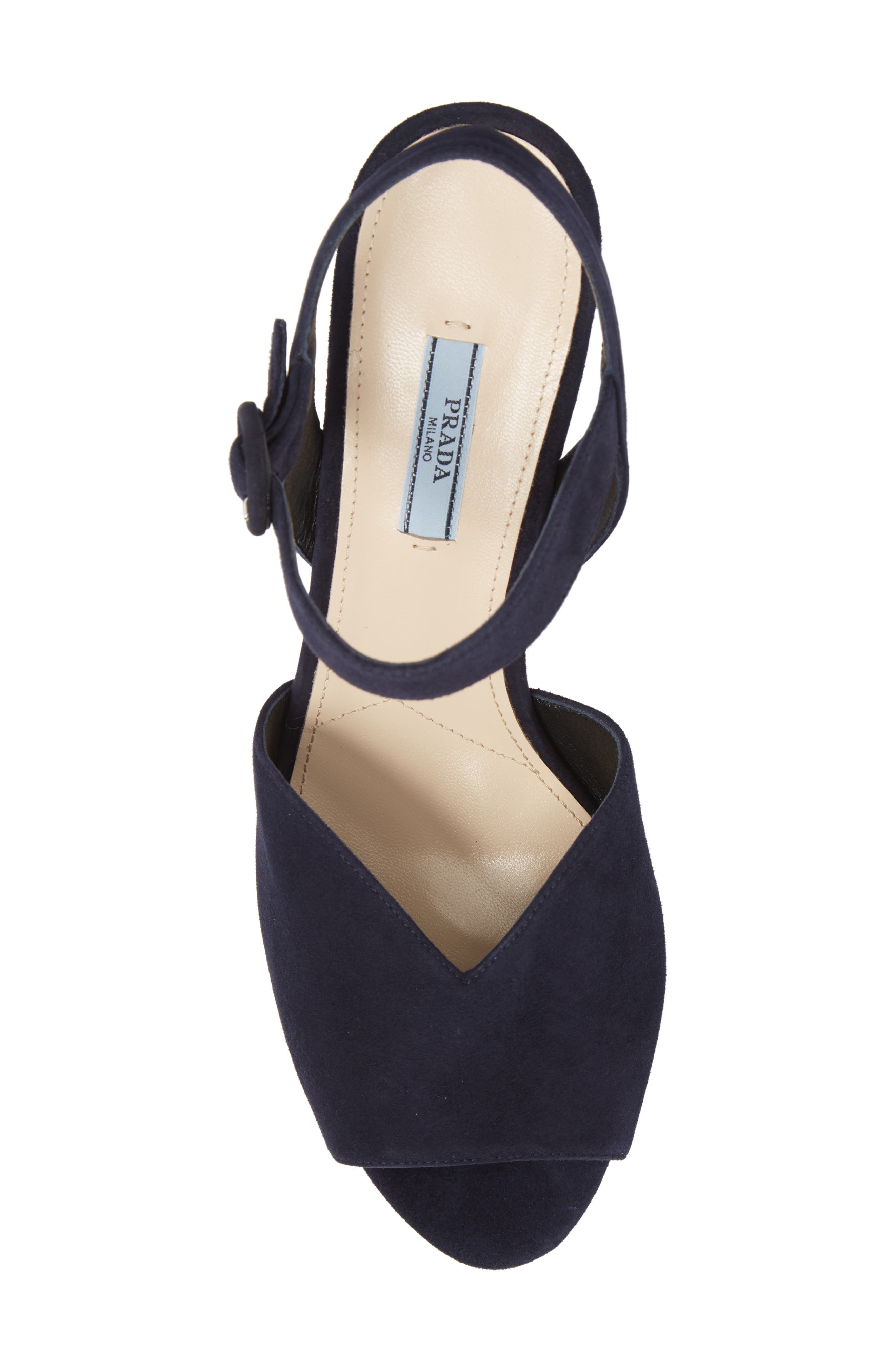 Prada Quarter Strap Platform Sandal, Alternate, color, 