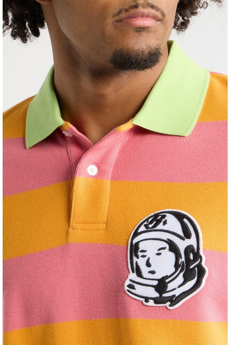BB Tribeca Stripe Cotton Piqué Polo, Alternate, color, DESERT ROSE