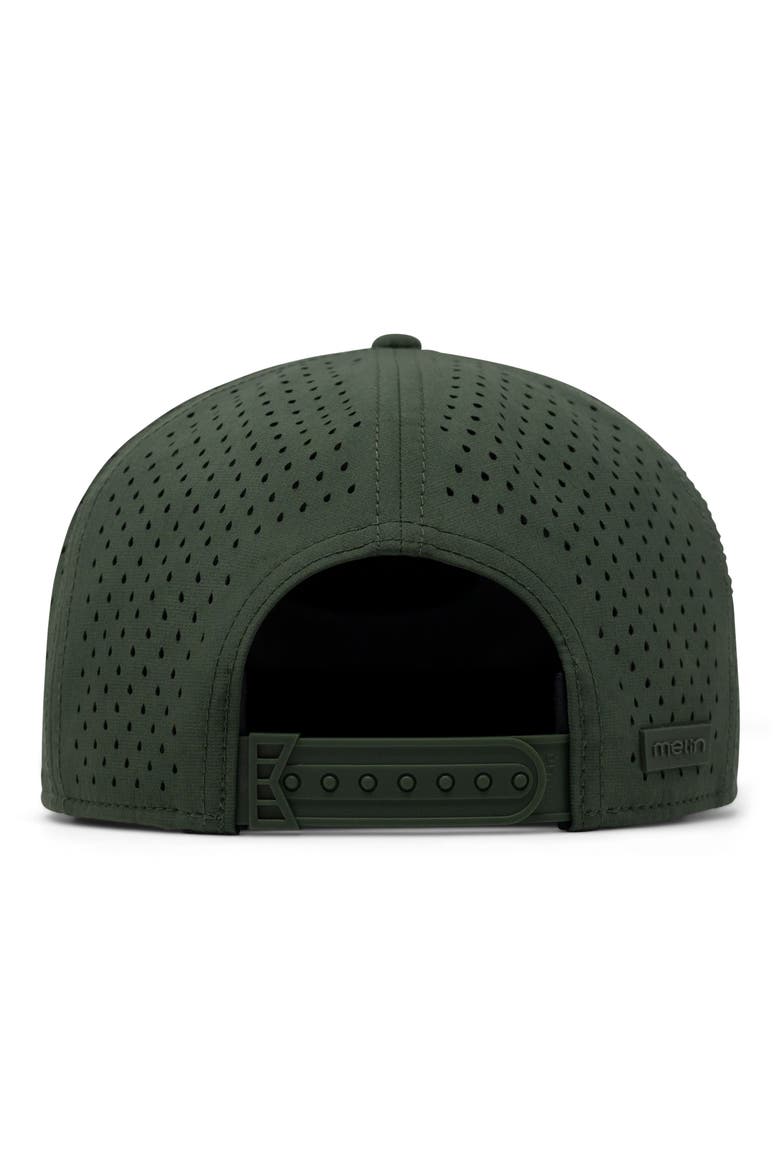 Trenches Icon Hydro Performance Snapback Hat, Alternate, color, KOMBU GREEN