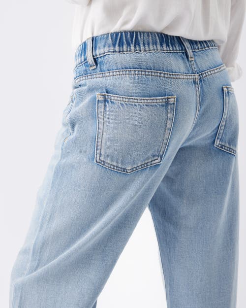 Ripe Maternity Billie Light Wash Elastic Waist Jeans For Maternity Comfort In Blue