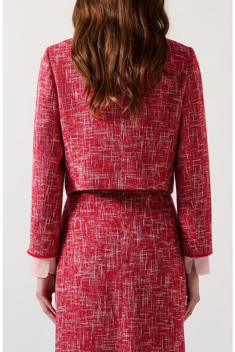 Alexa Tweed Jacket, Alternate, color, RED