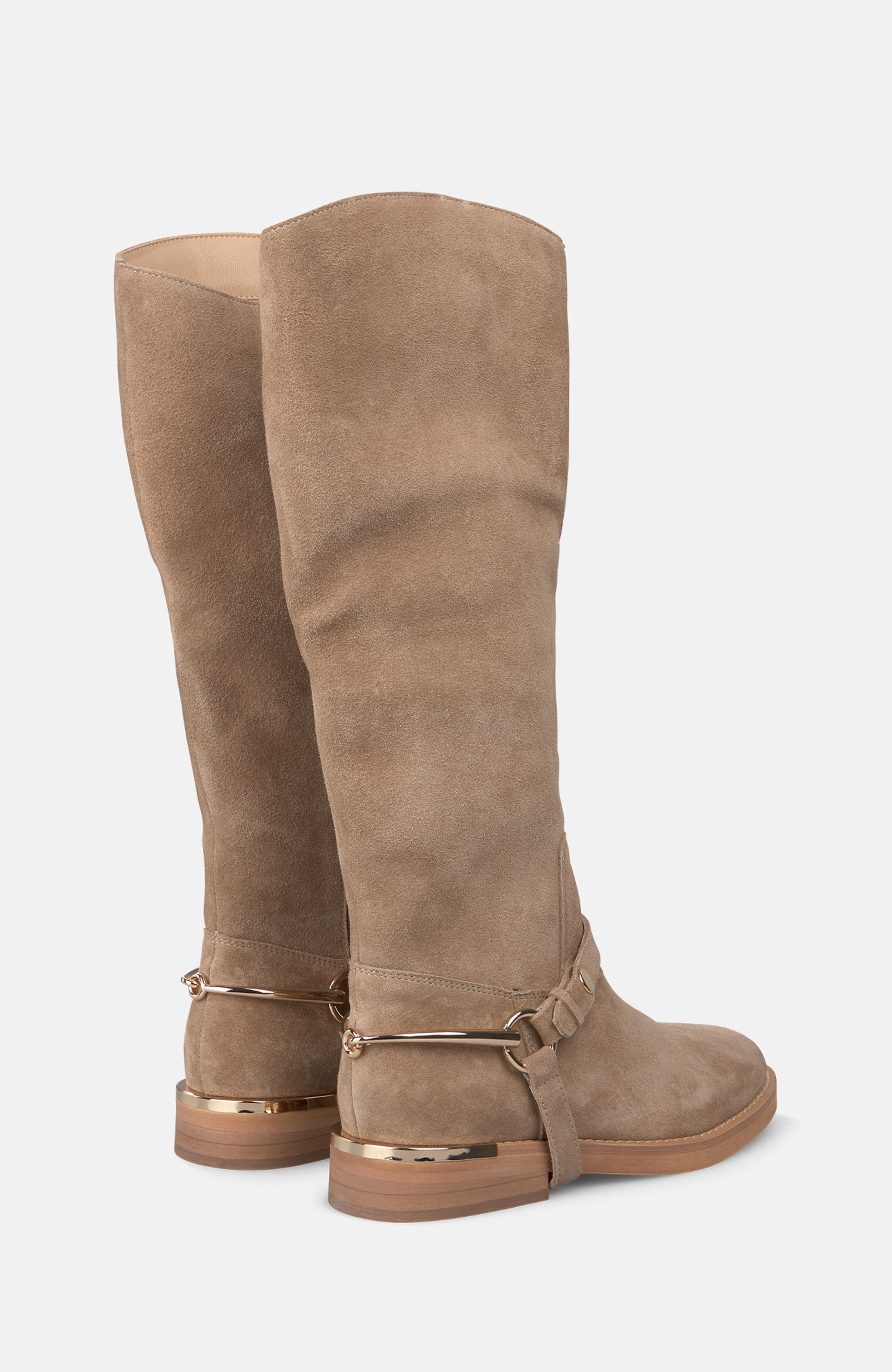 Flat Boot with Metallic Details, Alternate, color, Vison