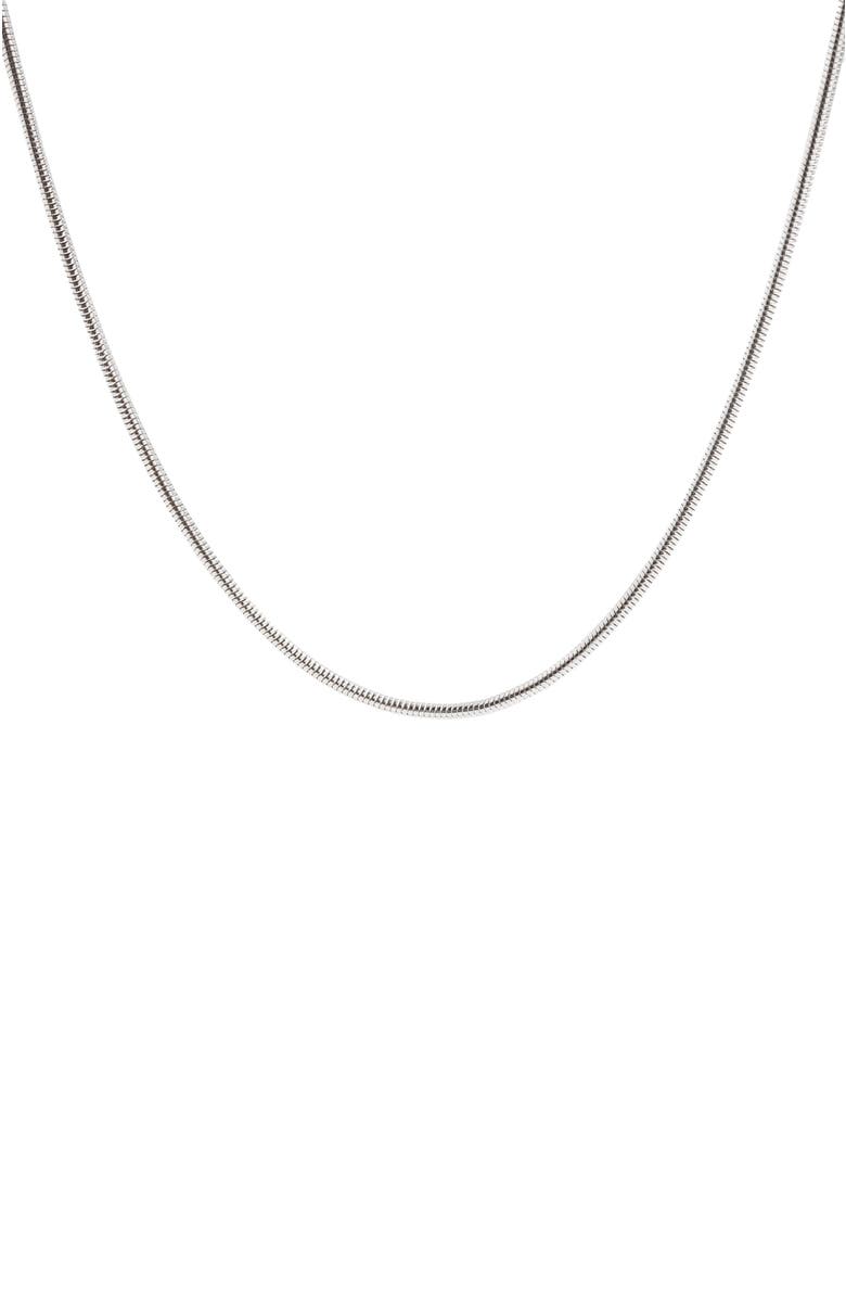 Alex and Ani Round Herringbone Layering Necklace, Main, color, Silver