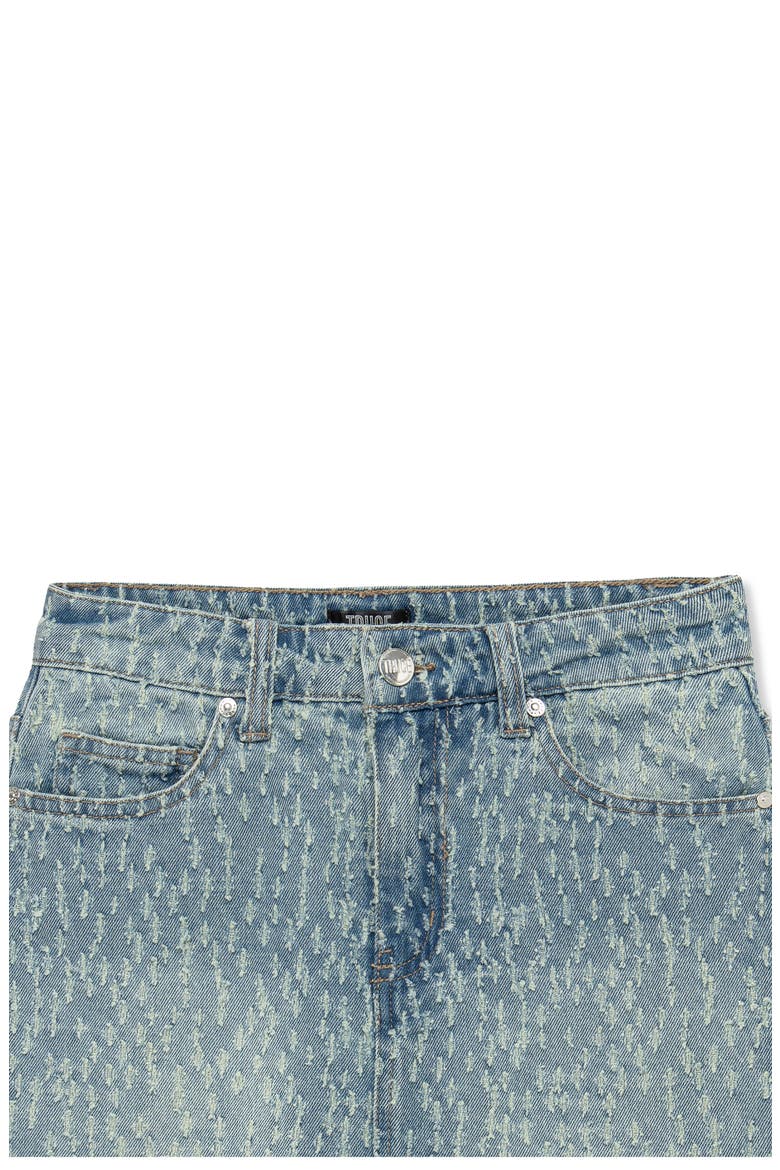 Kids' Distressed Denim Miniskort, Alternate, color, DENIM