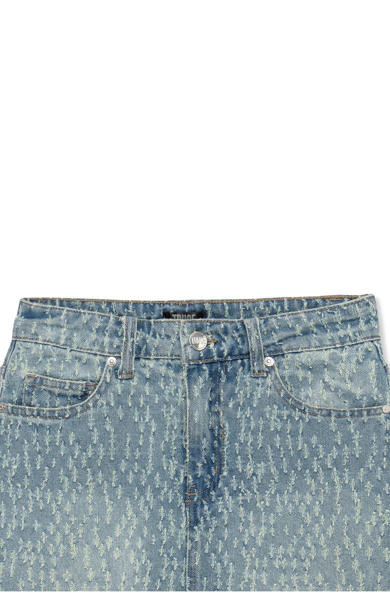Truce Kids' Distressed Denim Miniskort, Alternate, color, Denim