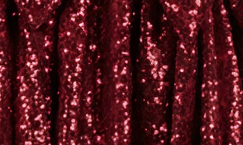 Lush Bow Appliqué Sequin Minidress In Red