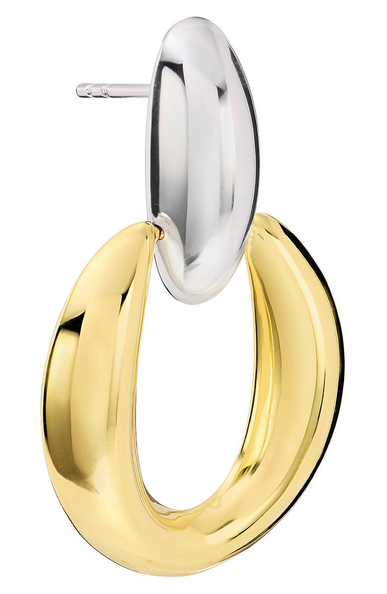 ATHRA LUXE Dolce Sole Two-Tone Door Knocker Earrings, Alternate, color, Silver