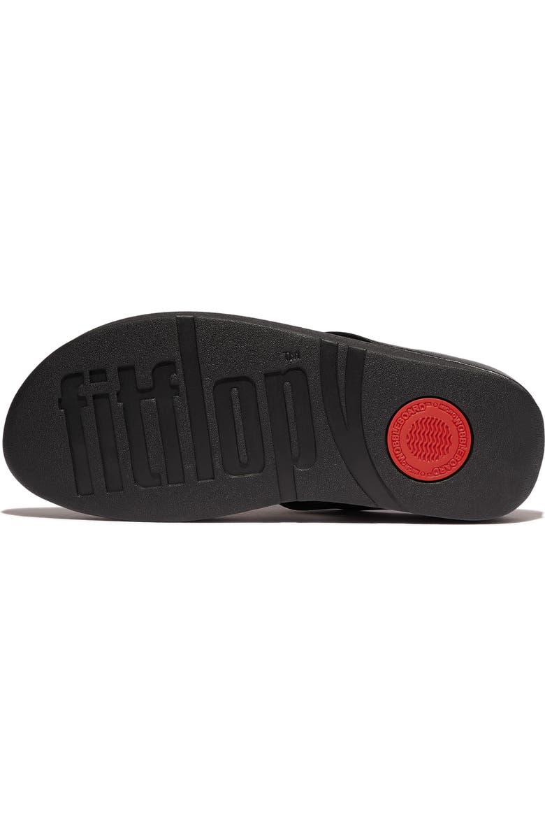 FitFlop Fino Platform Wedge Flip Flop, Alternate, color, All Black