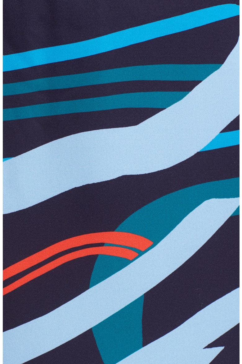 'Bedroom Wall' Surplice Midi Dress, Alternate, color, NAVY REEF