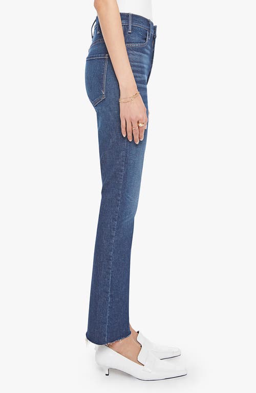 Mother The Hustler Fray Ankle Bootcut Jeans In Blue
