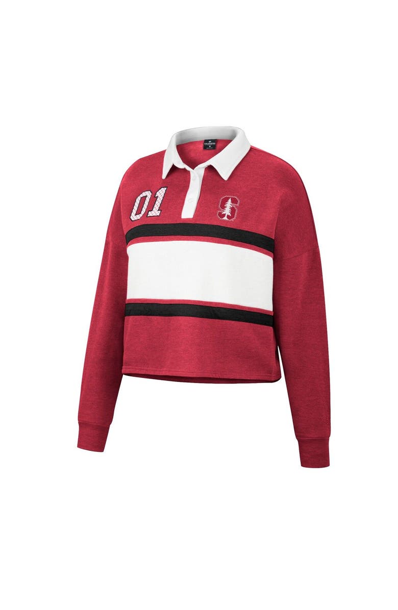 COLOSSEUM Women's Colosseum Cardinal Stanford Cardinal I Love My Job Rugby Long Sleeve Shirt, Alternate, color,