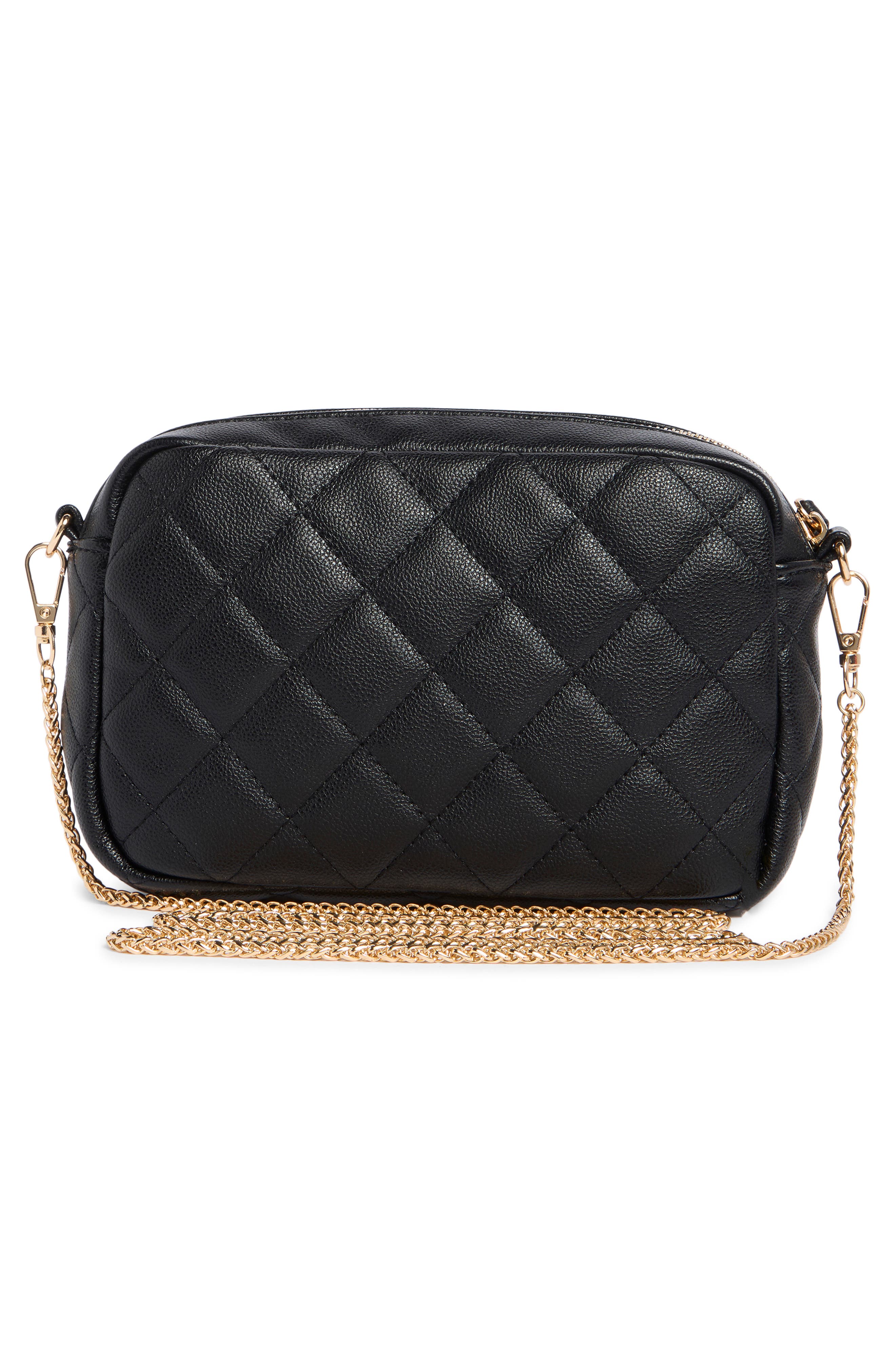 URBAN EXPRESSIONS HANDBAGS Quilted Crossbody Bag, Alternate, color, Black