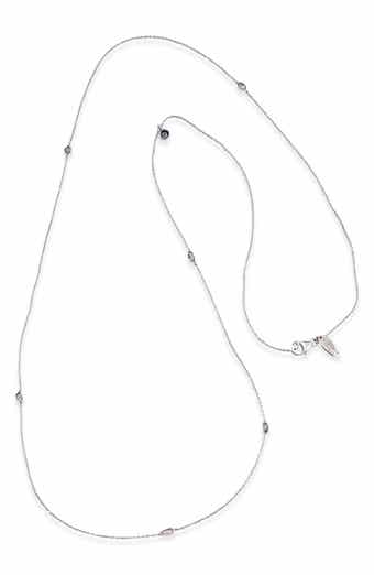 Labradorite & Diamond Station Necklace