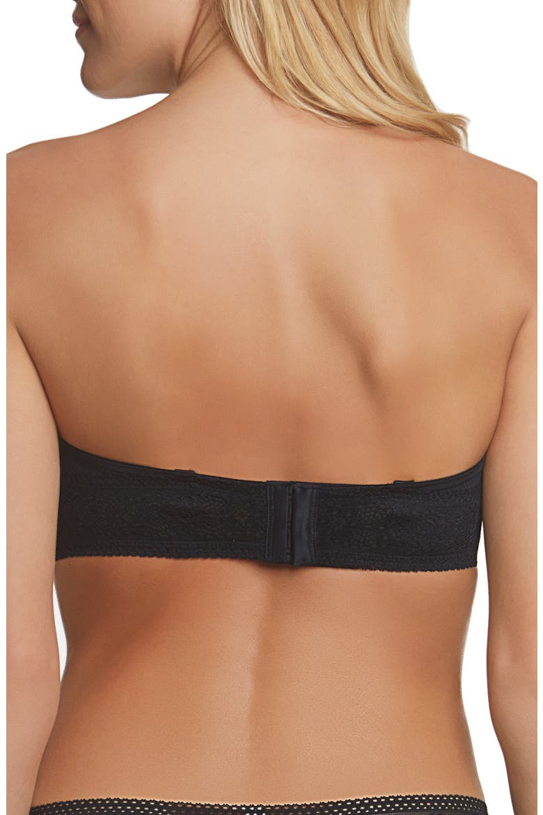 Tessa Lace Convertible Strapless Bra with Spacer Cups, Alternate, color, BLACK