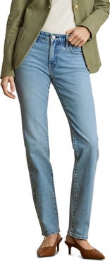 Lauren Ralph Lauren High Waist Straight Leg Ankle Jeans