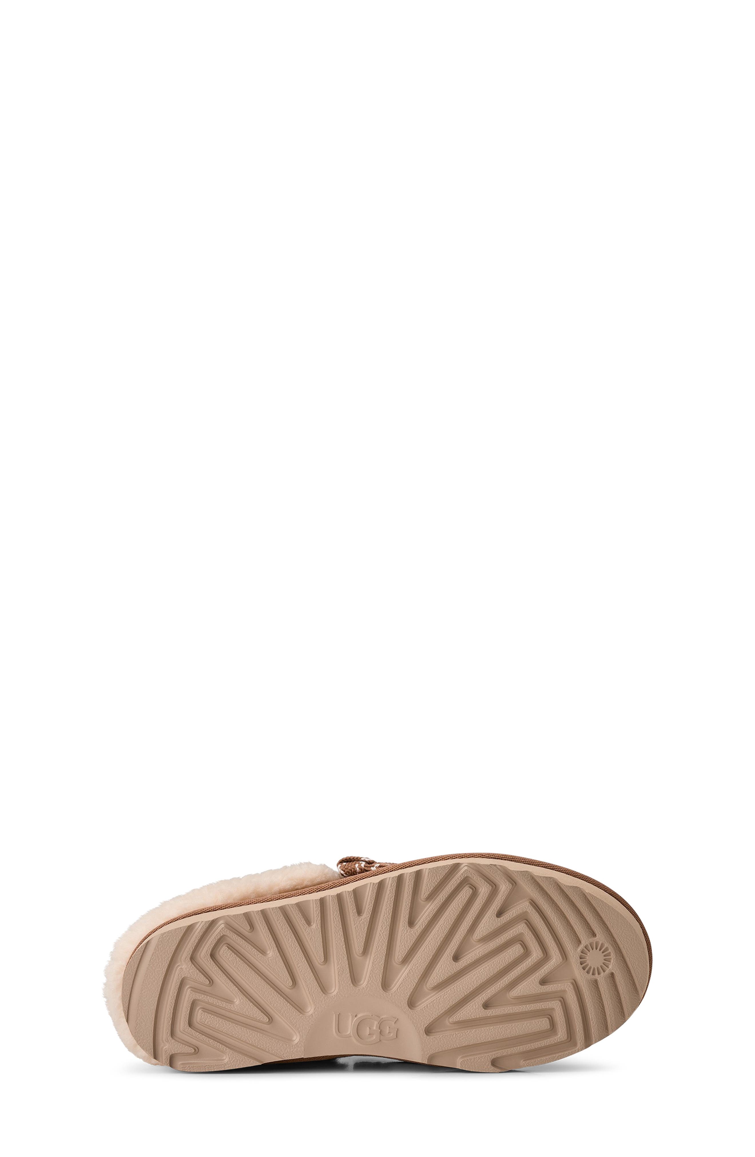 Kids' Lowmel UGGpure™ Lined Lace-Up Mule, Alternate, color, CHESTNUT