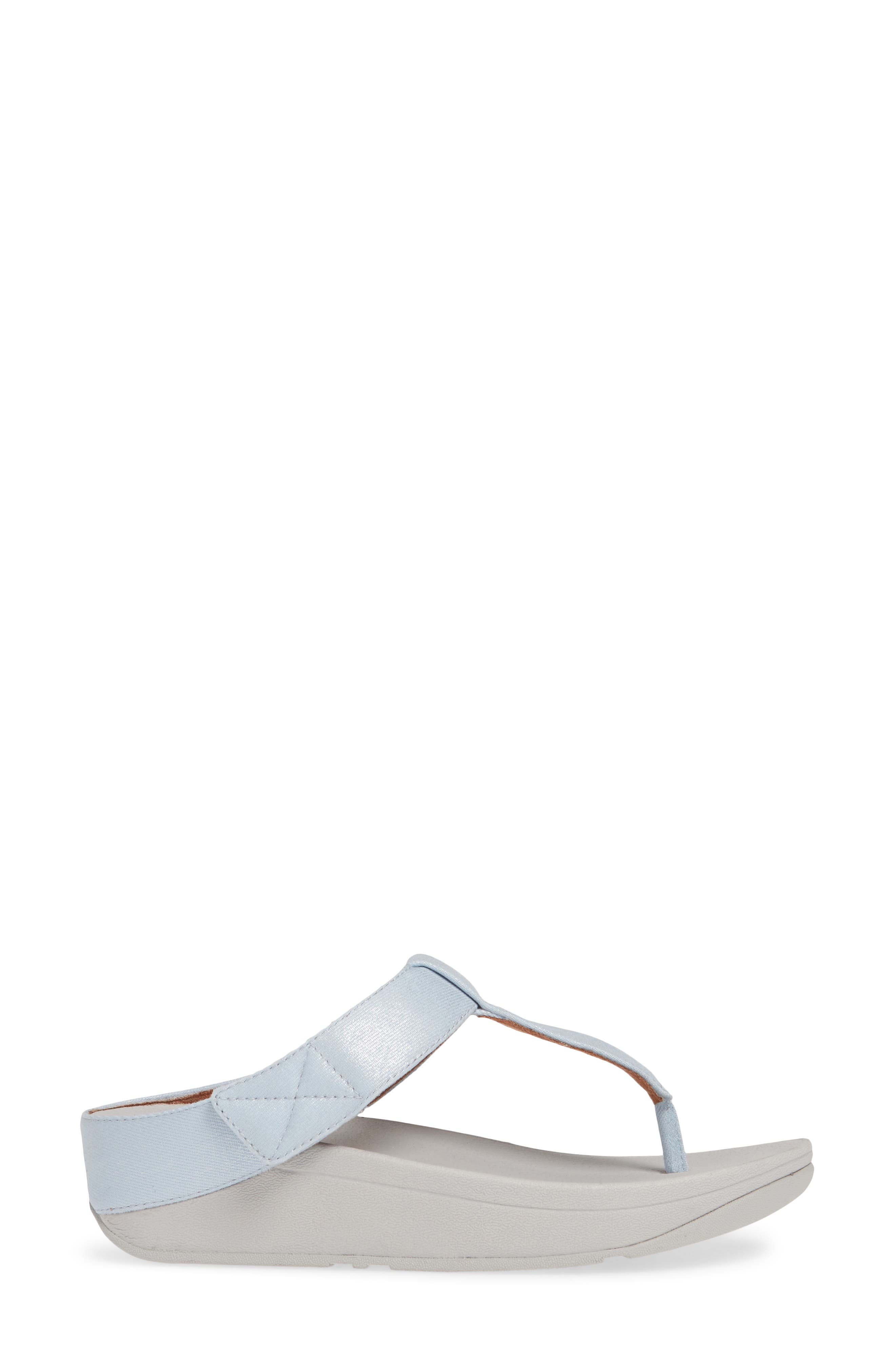 Mina Flip Flop, Alternate, color, LIGHT BLUE FABRIC
