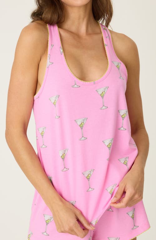 Shop Pj Salvage Playful Print Sleep Tank In Bubblegum