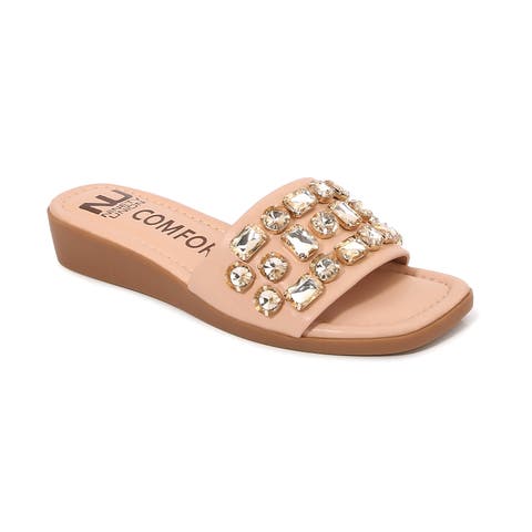 Jewel Ornament slide Sandal